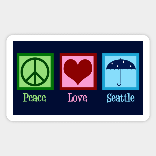 Peace Love Seattle Magnet by epiclovedesigns